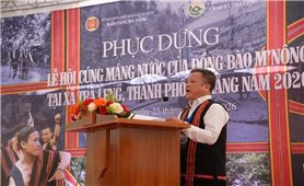 Phục dựng nghi lễ cúng máng nước của người Mnông ở Trà Leng