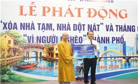 Giáo hội Phật giáo Việt Nam thành phố Đà Nẵng hỗ trợ 2 tỷ đồng Chương trình “Xóa nhà tạm, nhà dột nát”