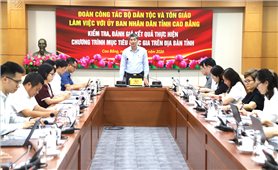 Thứ trưởng Y Vinh Tơr: Cao Bằng cần xác định rõ các nhiệm vụ trọng tâm để ưu tiên nguồn lực đầu tư