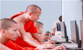 Lớp tin học 0 đồng ở chùa Krăng Chay
