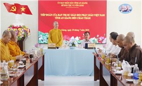 Ban Trị sự Giáo hội Phật giáo Việt Nam tỉnh An Giang chào thăm các sở, ban, ngành tỉnh An Giang