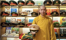 Không gian lưu giữ kỷ vật của người lính nơi cửa Phật