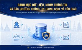 Bộ Dân tộc và Tôn giáo ban hành Danh mục dữ liệu, nhóm thông tin cơ bản và trường thông tin trong cơ sở dữ liệu về tôn giáo