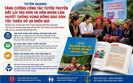 Tuyên Quang tăng cường công tác tuyên truyền đẩy lùi tảo hôn và hôn nhân cận huyết thống