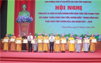Biểu dương điển hình tiên tiến phong trào xây dựng “Chùa cảnh tinh tiến, gương mẫu”