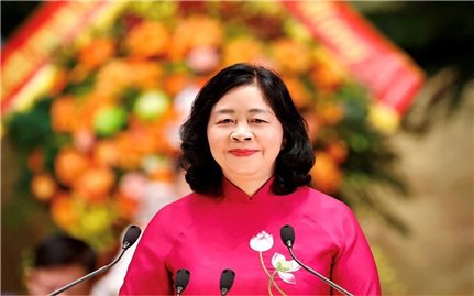 Chủ tịch Ủy ban Trung ương Mặt trận Tổ quốc Việt Nam Bùi Thị Minh Hoài gửi thư chúc mừng nhân dịp Đại lễ Tam hợp của Phật giáo Tứ Ân Hiếu Nghĩa năm 2026