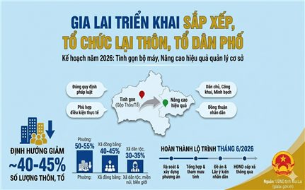 Tỉnh Gia Lai đặt mục tiêu hoàn thành sắp xếp, tổ chức lại thôn, tổ dân phố trong tháng 6