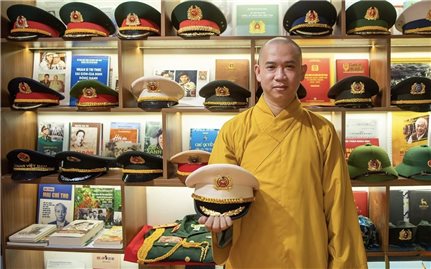 Không gian lưu giữ kỷ vật của người lính nơi cửa Phật