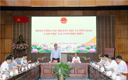 Đoàn công tác Bộ Dân tộc và Tôn giáo làm việc tại tỉnh Điện Biên về tình hình thực hiện Chương trình Mục tiêu quốc gia