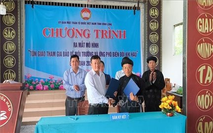 Vĩnh Long: Ra mắt mô hình điểm “Tôn giáo tham gia bảo vệ môi trường và ứng phó với biến đổi khí hậu” giai đoạn 2026-2030