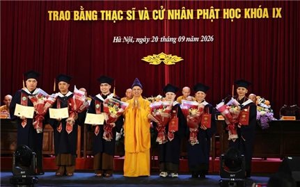 Học viện Phật giáo Việt Nam tại Hà Nội khai giảng Khóa X, trao Bằng Thạc sĩ và Cử nhân Phật học Khóa IX