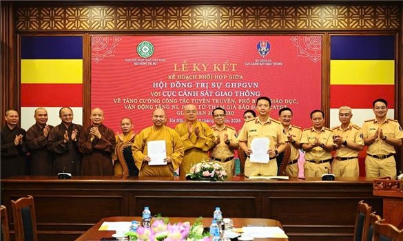 Giáo hội Phật giáo Việt Nam và Cục Cảnh sát giao thông tổng kết công tác phối hợp
