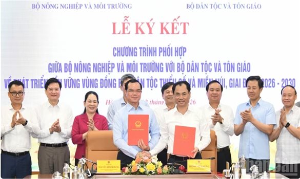 Ký kết chương trình phối hợp phát triển bền vững vùng đồng bào dân tộc thiểu số và miền núi