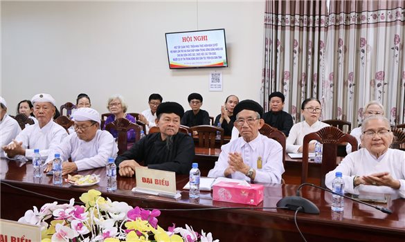 An Giang quán triệt Nghị quyết Hội nghị lần thứ hai Ban Chấp hành Trung ương Đảng Khóa XIV đến chức sắc, chức việc tôn giáo và người có uy tín