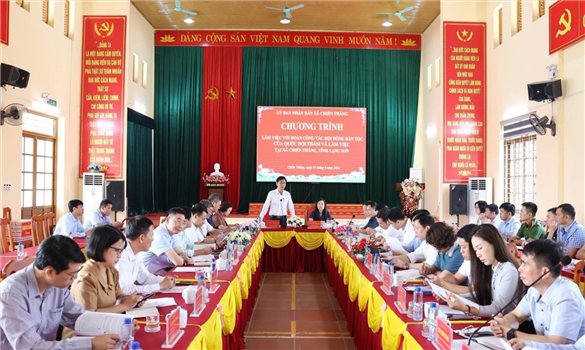 Thứ trưởng Bộ Dân tộc và Tôn giáo Y Vinh Tơr tham gia Đoàn công tác Hội đồng Dân tộc của Quốc hội làm việc tại tỉnh Lạng Sơn