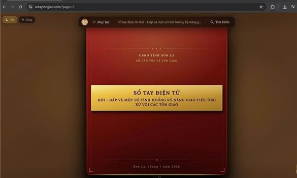 Sơn La giới thiệu Sổ tay điện tử trong công tác quản lý nhà nước về tín ngưỡng, tôn giáo