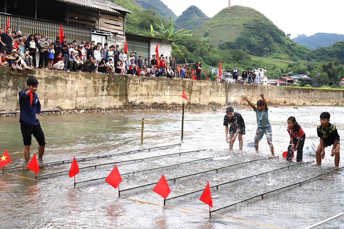 Thi đua cá là trò chơi hấp dẫn trong lễ hội Tết Cá