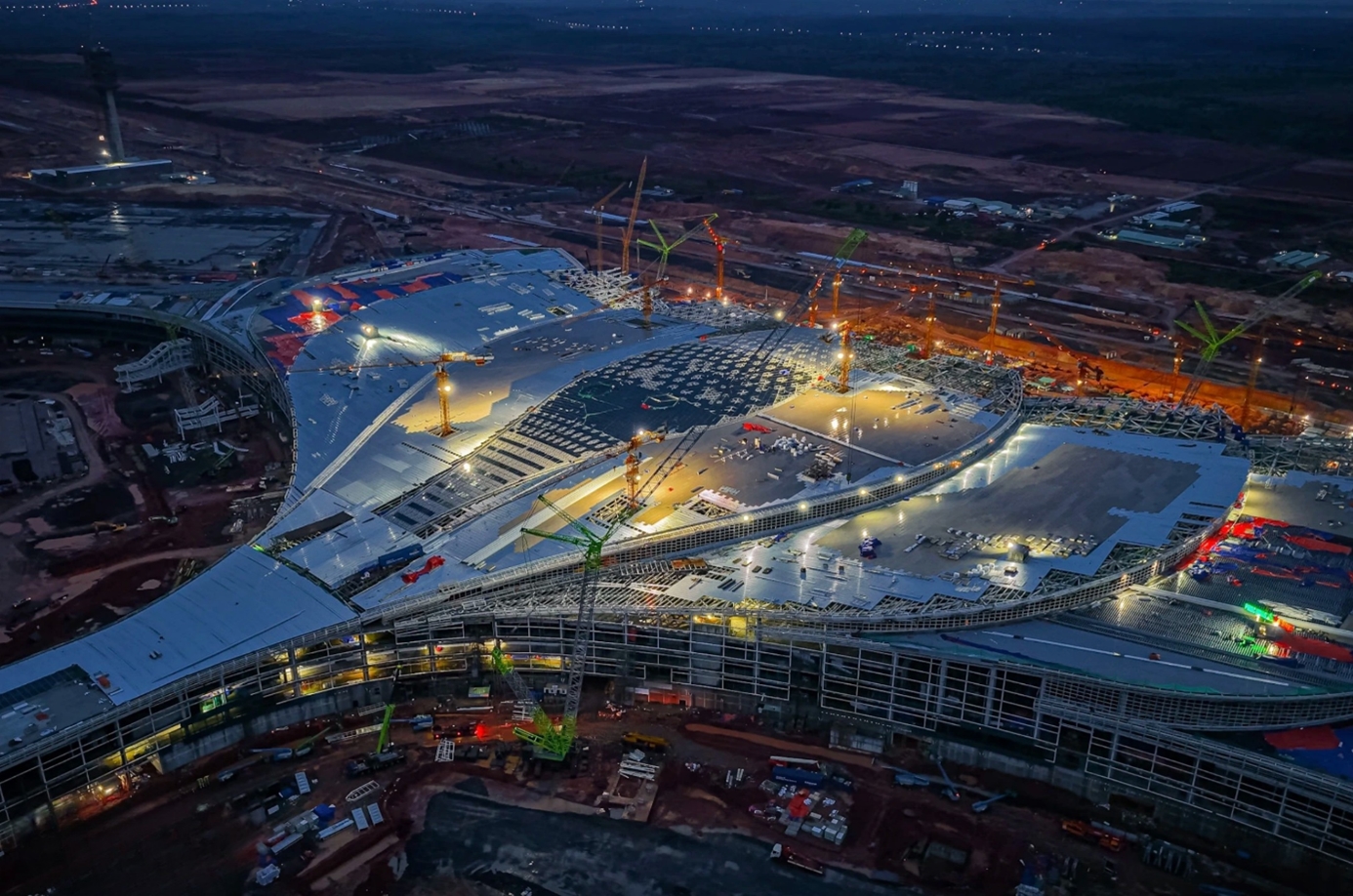 Sân bay Long Thành nhìn từ trên cao