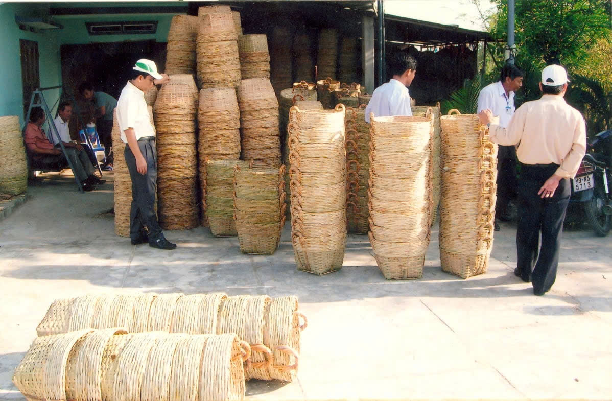 Nghề đan giỏ cần xé ở thôn Suối Cát, xã Cam Lâm, tỉnh Khánh Hoà nay đã trở thành nguồn thu nhập chính của nhiều hộ dân nơi đây