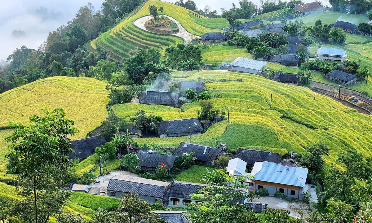 Vẻ đẹp yên bình làng Hoàng Su Phì (tỉnh Tuyên Quang)