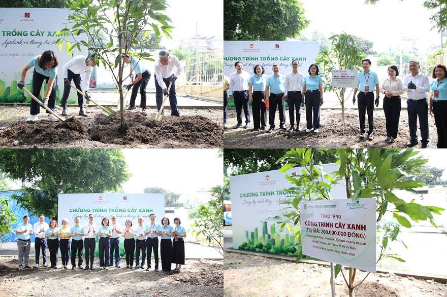 Đại biểu trực tiếp tham gia trồng cây trên địa bàn phường Bến Thành, TP. Hồ Chí Minh