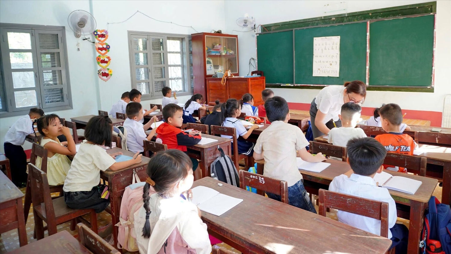 Giờ học của học sinh xã Ân Tường - xã dân tộc thiểu số, đặc biệt khó khăn của tỉnh Gia Lai