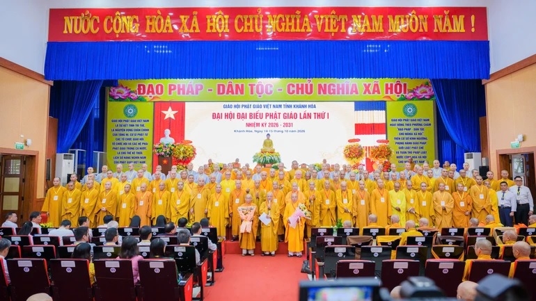 Ban Trị sự Giáo hội Phật giáo Việt Nam tỉnh Khánh Hòa nhiệm kỳ 2026-2031 ra mắt Đại hội