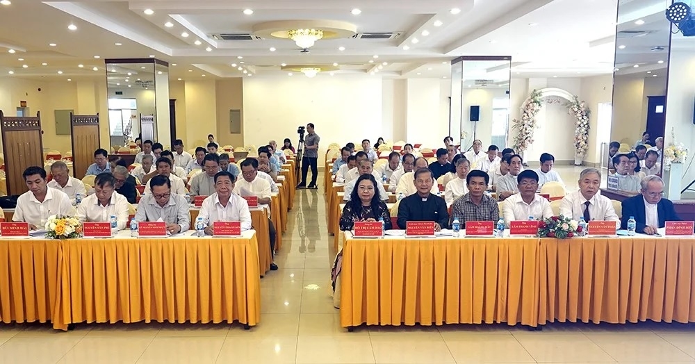 Các đại biểu tham dự Hội nghị giao ban cụm thi đua Ủy ban Đoàn kết Công giáo Việt Nam khu vực miền Nam