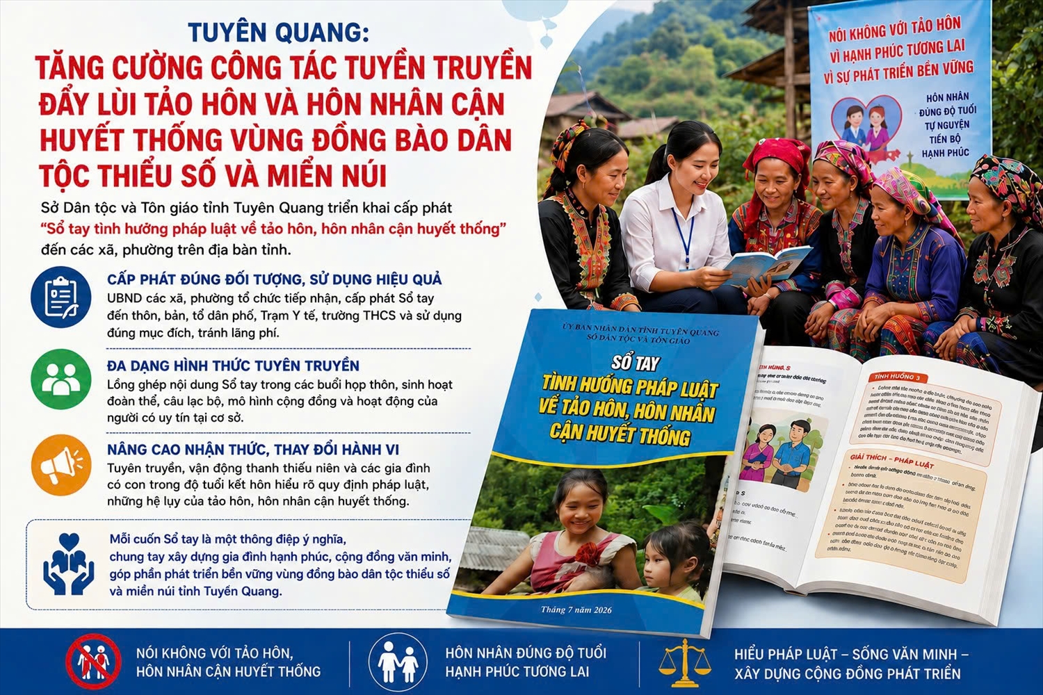 Tuyên Quang tăng cường công tác tuyên truyền đẩy lùi tảo hôn và hôn nhân cận huyết thống vùng đồng bào dân tộc thiểu số và miền núi