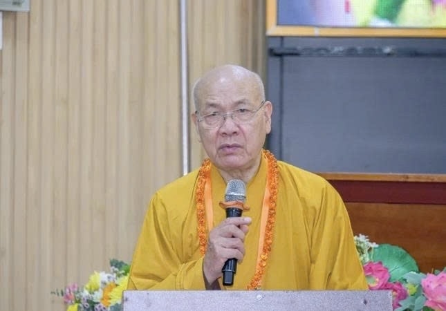 Hòa thượng Thích Quảng Tùng phát biểu khai mạc Hội nghị
