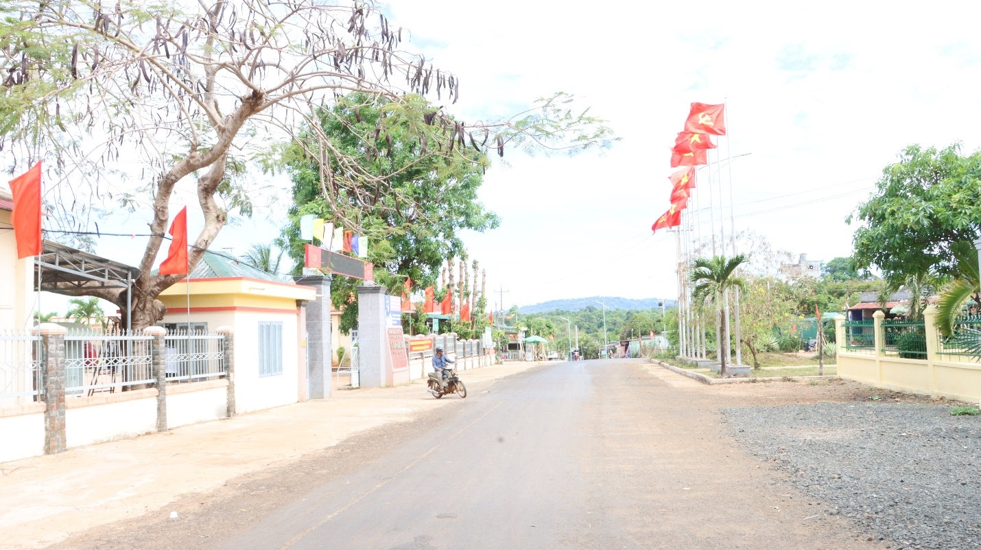 Một góc trung tâm xã biên giới Bù Gia Mập, thành phố Đồng Nai, giáp Vương quốc Campuchia