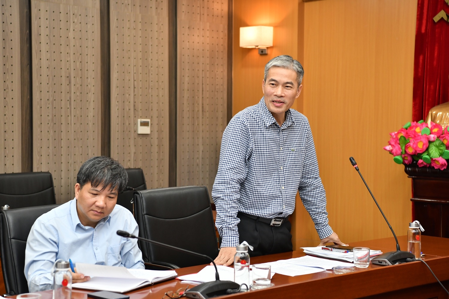 Ông Phí Mạnh Thắng, Vụ trưởng Vụ Pháp chế, Bộ Dân tộc và Tôn giáo phát biểu
