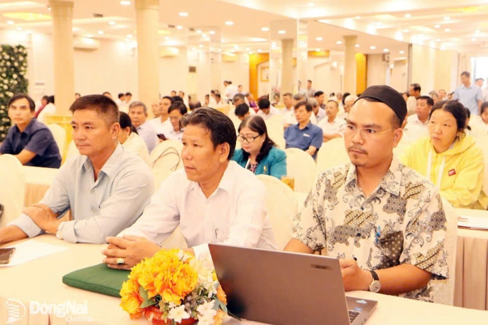 Các đại biểu tham dự Hội nghị tuyên truyền, phổ biến pháp luật về dân tộc, tôn giáo cho trưởng ấp, khu phố các xã, phường phía Nam thành phố năm 2026, ngày 9-9. Ảnh: Văn Truyên