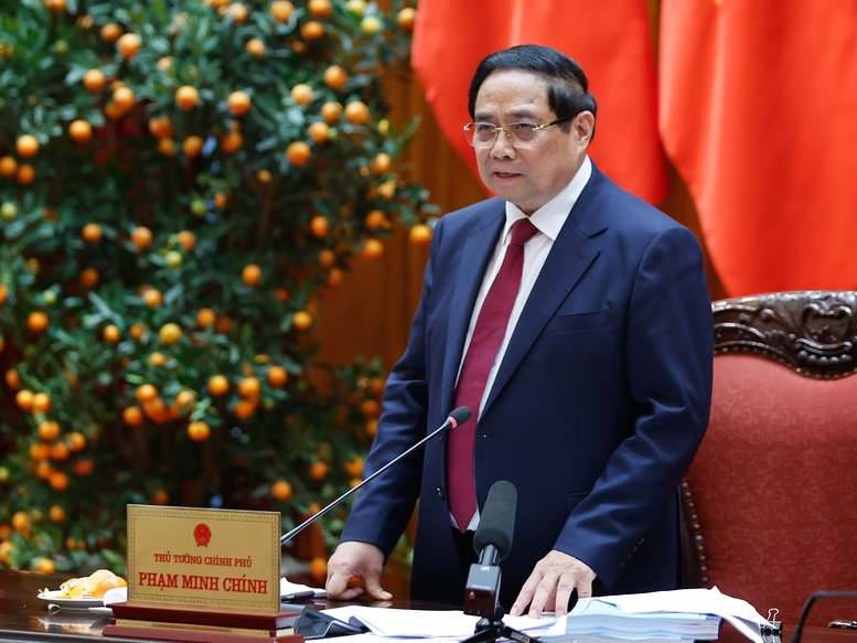 Thủ tướng phân tích các nguyên nhân chủ quan, khách quan của các tồn tại, hạn chế, cho ý kiến để các cơ quan tiếp tục hoàn thiện dự thảo Chiến lược giai đoạn 2026-2030 - Ảnh: VGP/Nhật Bắc