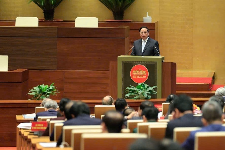 Thủ tướng Chính phủ Phạm Minh Chính gợi ý 6 nhóm giải pháp cụ thể để thực hiện hiệu quả Chương trình hành động - Ảnh: VGP/Nhật Bắc