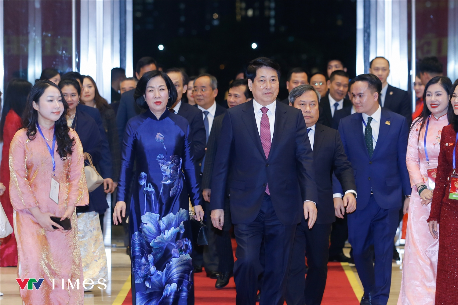 Chủ tịch nước Lương Cường và phu nhân tới tham dự chương trình. Ảnh: Việt Linh