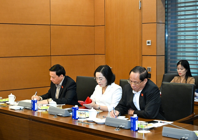 Các Phó Chủ tịch Quốc hội dự cuộc họp. (Ảnh: DUY LINH)