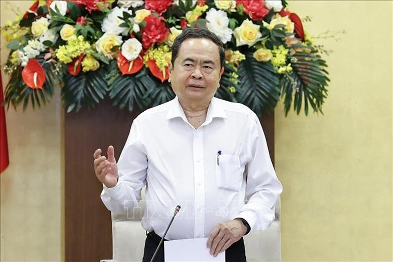 Chủ tịch Quốc hội Trần Thanh Mẫn phát biểu - Ảnh: TTXVN