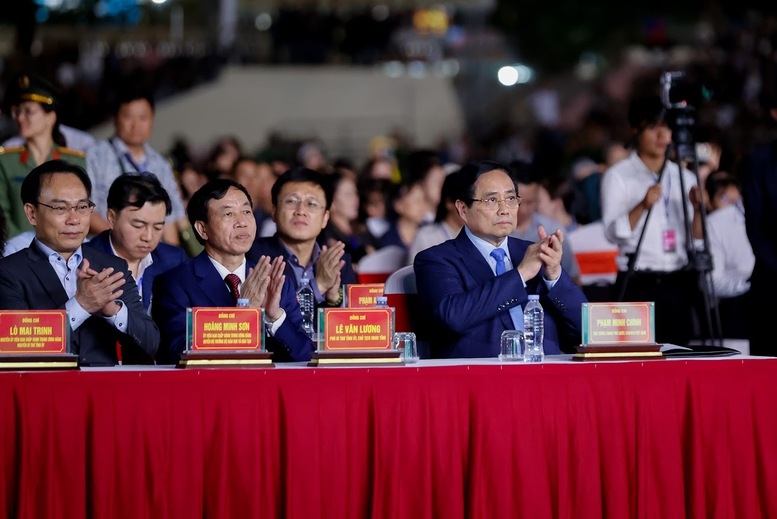 Thủ tướng Phạm Minh Chính dự lễ khai mạc Lễ hội Hoa Ban năm 2026 do tỉnh Điện Biên tổ chức - Ảnh: VGP/Nhật Bắc