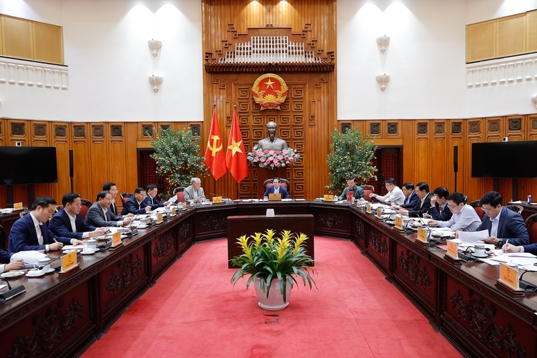 Thủ tướng Phạm Minh Chính chủ trì cuộc họp của Thường trực Chính phủ cho ý kiến về một số nội dung quan trọng - Ảnh: VGP/Nhật Bắc