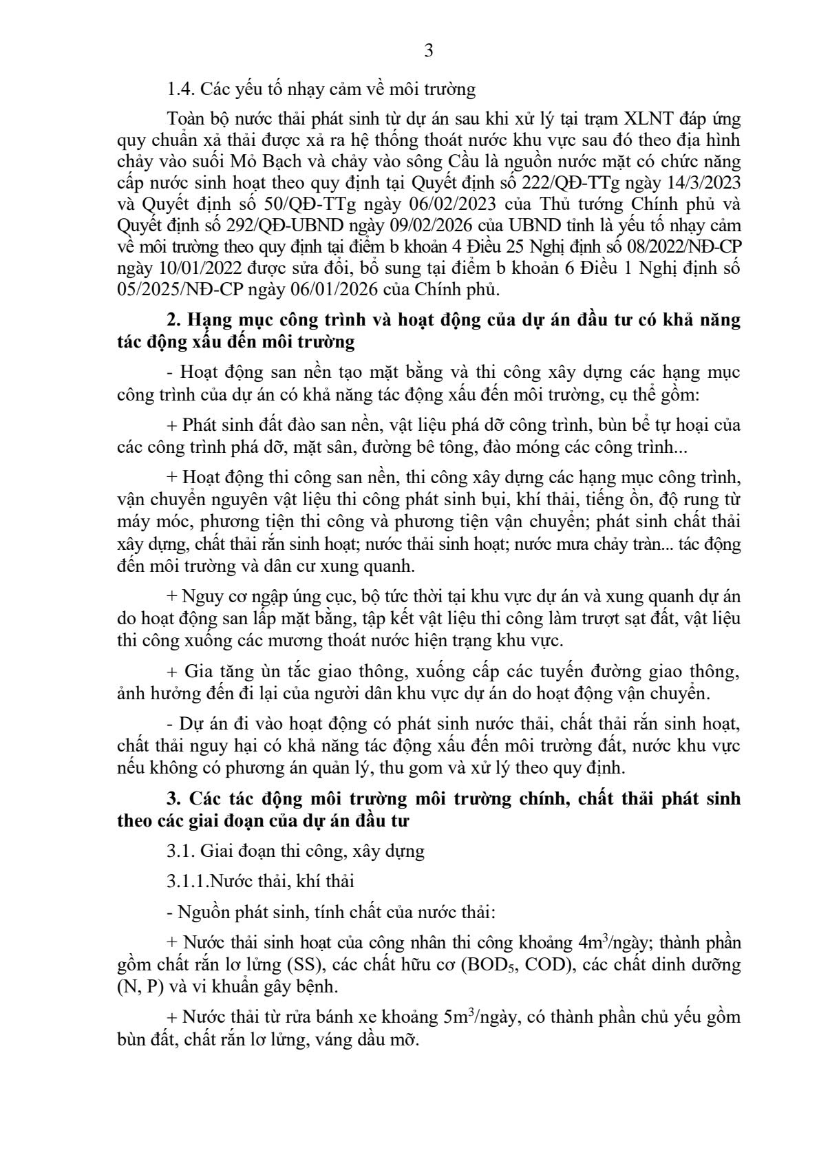 Quyết định Phê duyệt kết quả thẩm định báo cáo đánh giá tác động môi trường của Dự án đầu tư cơ sở vật chất cho Trường Phổ thông Vùng cao Việt Bắc (điều chỉnh) tại phường Quyết Thắng, tỉnh Thái Nguyên 4