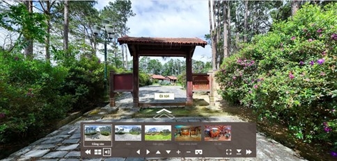 Giao diện VR360 tái hiện Làng văn hóa dân tộc Churu