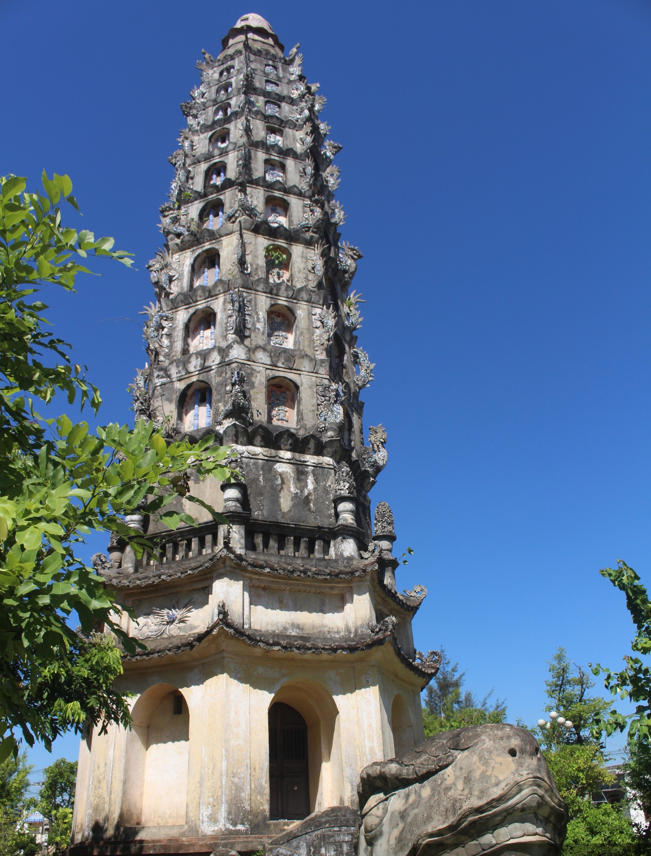 Nine-tiered lotus tower at Co Le pagoda