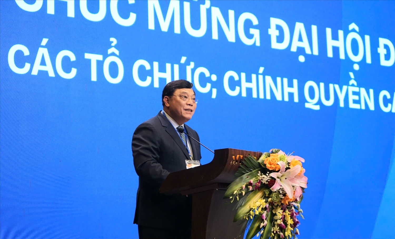 Thứ trưởng Bộ Dân tộc và Tôn giáo Nguyễn Hải Trung phát biểu tại Lễ khai mạc Đại hội đồng