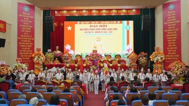 Quang cảnh Đại hội đại biểu Phật giáo tỉnh Lạng Sơn lần thứ tư, nhiệm kỳ 2026-2031