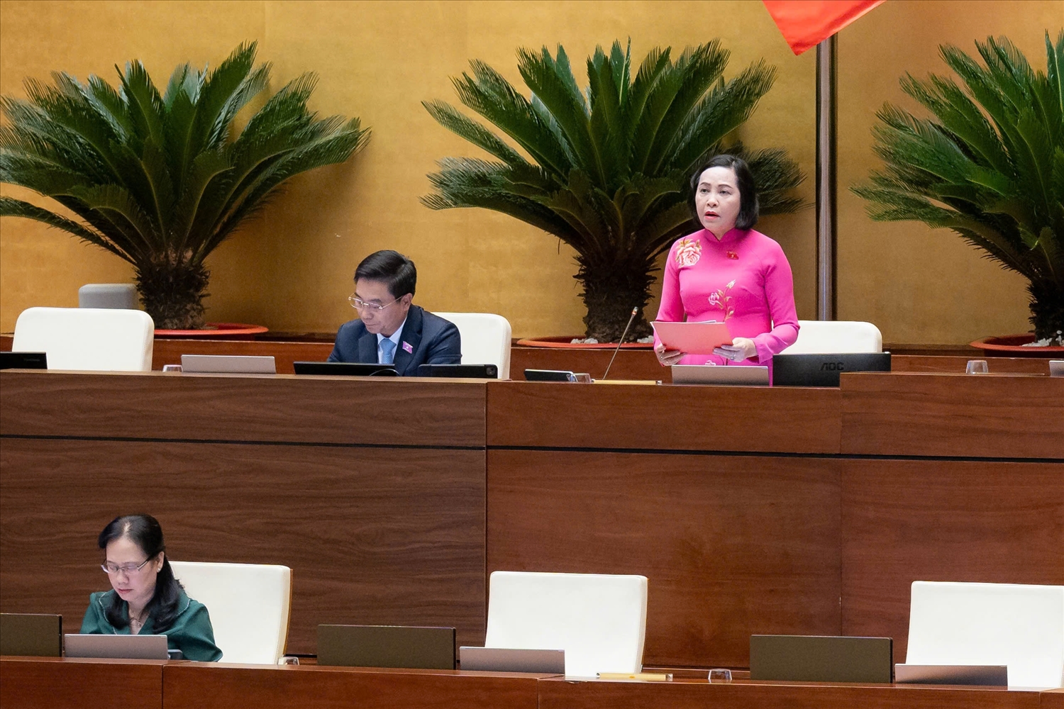 Phó Chủ tịch Quốc hội Nguyễn Thị Thanh điều hành Phiên họp