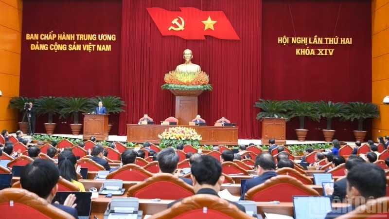 Quang cảnh Hội nghị lần thứ hai Ban Chấp hành Trung ương Đảng khóa XIV.