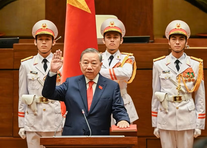 Chủ tịch nước Tô Lâm tuyên thệ nhậm chức. (Ảnh: Thủy Nguyên)