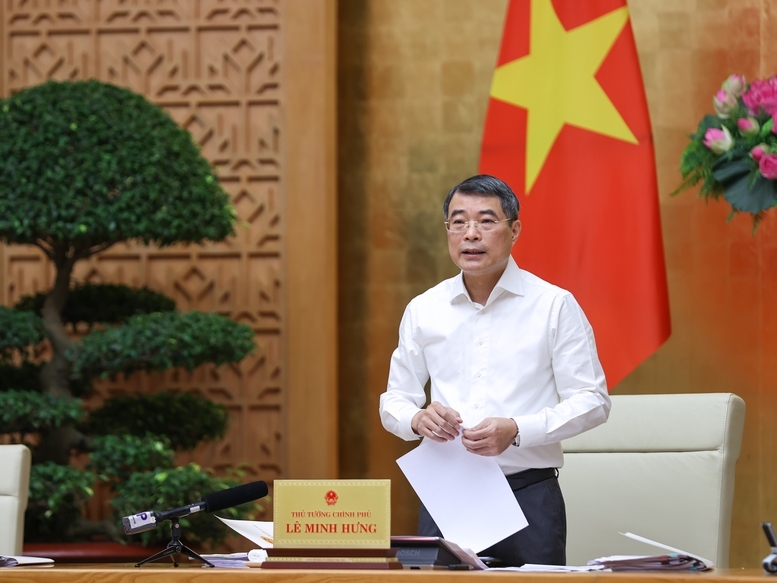 Thủ tướng Chính phủ Lê Minh Hưng nhấn mạnh yêu cầu khẩn trương bắt tay ngay vào công việc, xử lý hiệu quả các nhiệm vụ vừa cấp bách, vừa lâu dài - Ảnh: VGP/Nhật Bắc