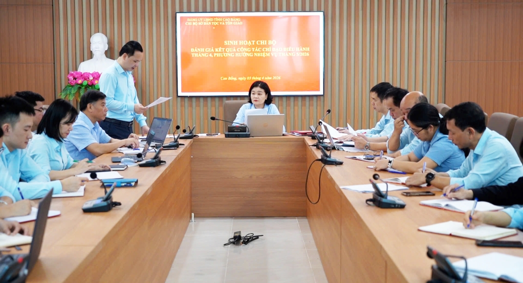Sở Dân tộc và Tôn giáo họp triển khai nhiệm vụ tháng 5/2026.